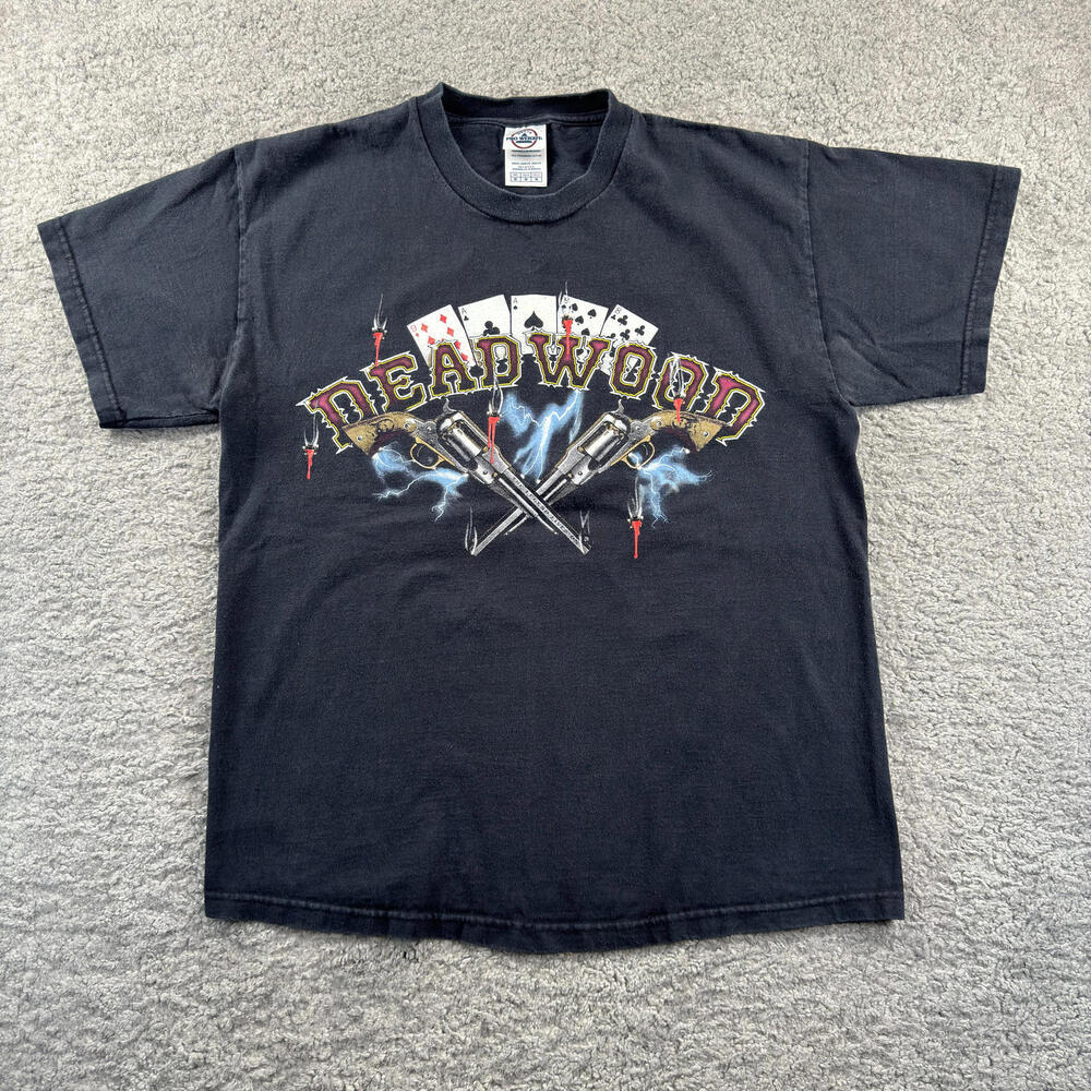 Deadwood Graphic Black Men's T-Shirt Medium Wild Bill Rides Again